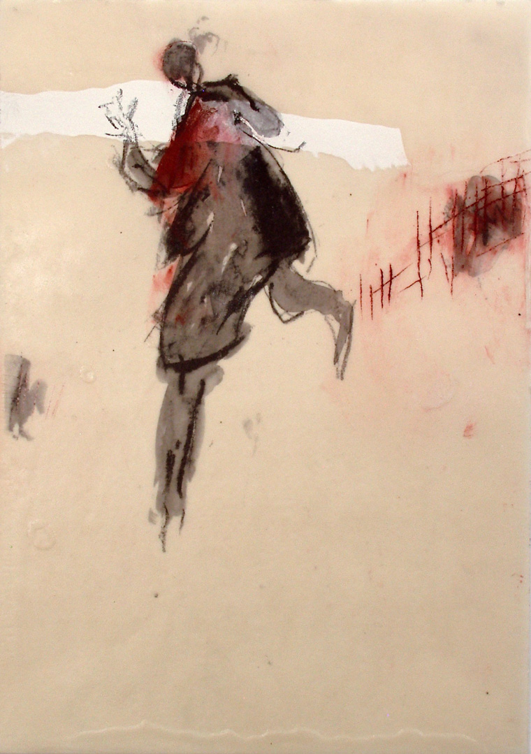 Susanne Ballin, o.T., Mischtechnik unter Wachs auf Papier